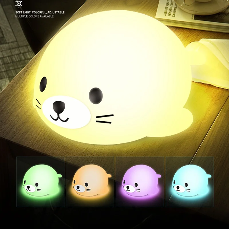 LED Silicone Seal Night Light bedside lamp Novel Lovely Night light Kids Bedroom Sleeping Light Lamp Kids Bedroom Sleeping Light
LED Silicone Seal Night Light bedside lamp Novel Lovely Night light Kids Bedroom Sleeping Light Lamp Kids Bedroom Sleeping Light