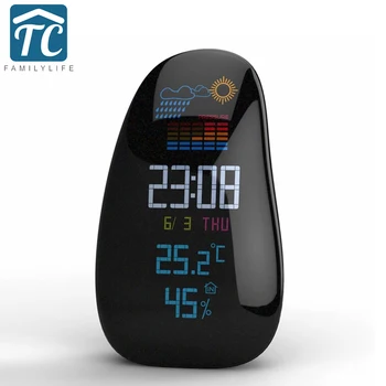 Creative Personality Pebble Wireless Weather Forecast Alarm Clock LED Backlight Multifunction Digital Sensor Weather Desk Clock
Creative Personality Pebble Wireless Weather Forecast Alarm Clock LED Backlight Multifunction Digital Sensor Weather Desk Clock