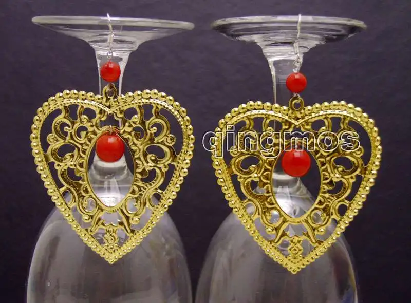 Big 55*60mm Gold Heart Metal and 6-10mm Round Natural Red Coral dangle Earring-ear453 wholesale/retail
Big 55*60mm Gold Heart Metal and 6-10mm Round Natural Red Coral dangle Earring-ear453 wholesale/retail
