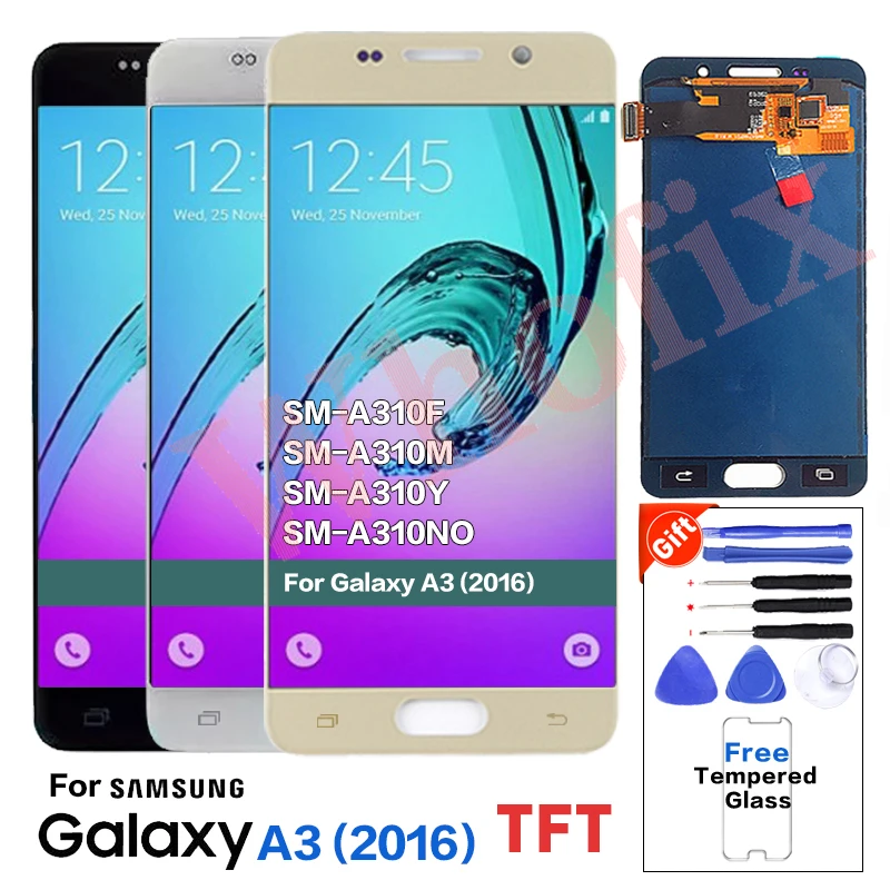 TFT For Samsung Galaxy A3 2016 A310 SM-A310F Display Screen replacement for SAMSUNG SM-A310M A310Y display screen module adjust
TFT For Samsung Galaxy A3 2016 A310 SM-A310F Display Screen replacement for SAMSUNG SM-A310M A310Y display screen module adjust