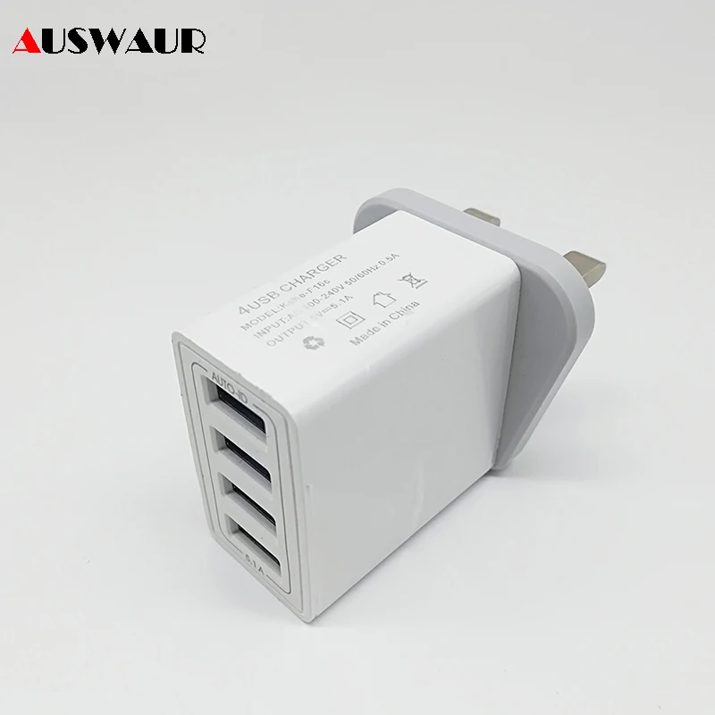 Universal UK Plug 4 in 1 USB Travel Wall Charger Adapter Smart Mobile Phone 4 USB QC3.0 Charger Adapter for iPhone Samsung
Universal UK Plug 4 in 1 USB Travel Wall Charger Adapter Smart Mobile Phone 4 USB QC3.0 Charger Adapter for iPhone Samsung