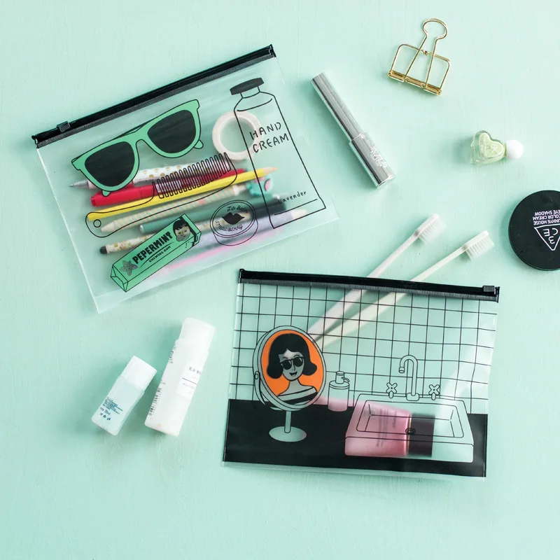 Cute Pencil Case Makeup Zipper Pocket Cartoon Pattern Glasses Girl Document Bag Transparent Stationery Pouch Cool File Folder
Cute Pencil Case Makeup Zipper Pocket Cartoon Pattern Glasses Girl Document Bag Transparent Stationery Pouch Cool File Folder