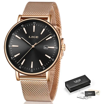 Relogio Feminino Original LIGE Creative Watch Women Stainless Steel Waterproof Watch Super Slim Mesh Belt Clock Ladies Watch
Relogio Feminino Original LIGE Creative Watch Women Stainless Steel Waterproof Watch Super Slim Mesh Belt Clock Ladies Watch