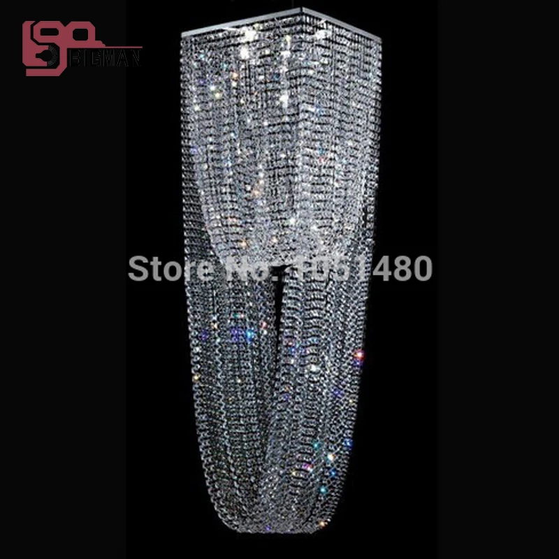 top sales luxury crystal pendant chandelier light living room lamp length 50cm