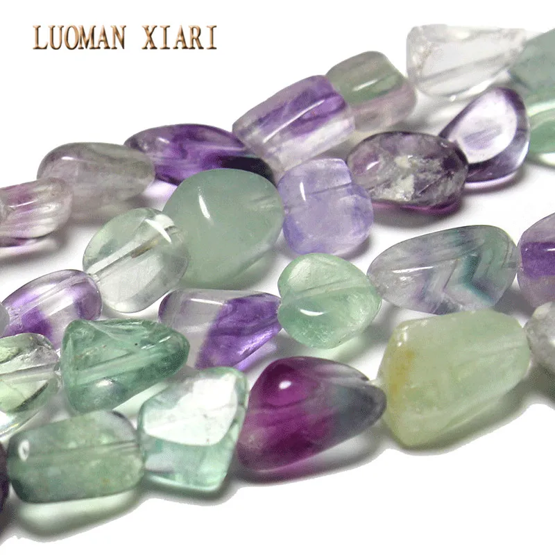 Бусины Из Натурального флюорита LUOMAN XIARI нестандартные бусины из камня для