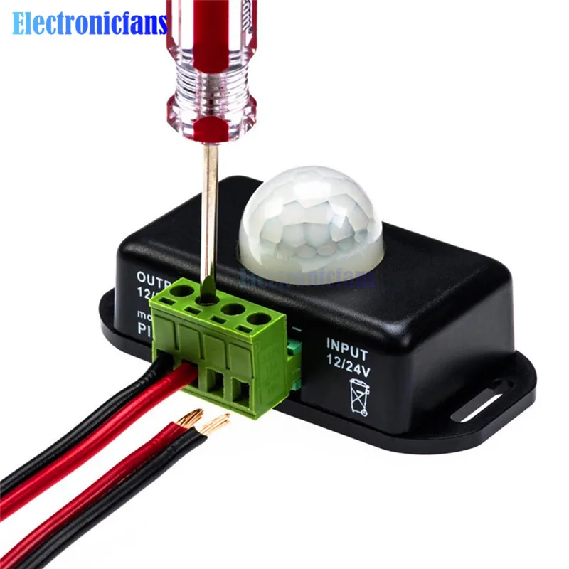 Automatic DC 12V-24V 8A Infrared PIR Motion Human Body Sensor Switch Control Controller For LED Light Stylish Adjust Board
Automatic DC 12V-24V 8A Infrared PIR Motion Human Body Sensor Switch Control Controller For LED Light Stylish Adjust Board