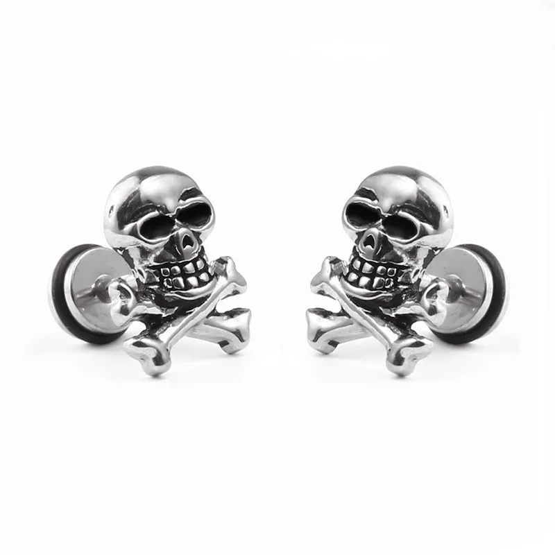 Korean Titanium Steel Skull Head Earring Punk Hip Hop Rock Tide Dumbbell Magnet Earrings Men and Women Personality Jewelry 2 PCS
Korean Titanium Steel Skull Head Earring Punk Hip Hop Rock Tide Dumbbell Magnet Earrings Men and Women Personality Jewelry 2 PCS