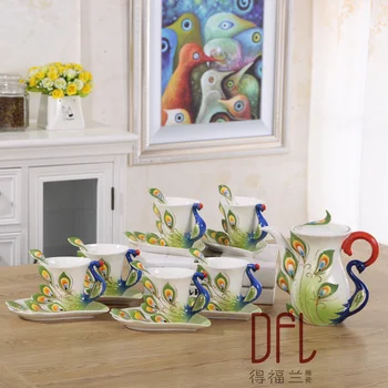Creative Peacock Cup European Coffee Tea Set Bone China Three-dimensional Painting Ceramic Teacup
Creative Peacock Cup European Coffee Tea Set Bone China Three-dimensional Painting Ceramic Teacup