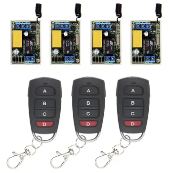 Mini Size 220V 1CH 1CH 10A Wireless Remote Control Switch Relay System ,(4 Receiver + 3 Transmitter),315 433 MHz,Self-lock
Mini Size 220V 1CH 1CH 10A Wireless Remote Control Switch Relay System ,(4 Receiver + 3 Transmitter),315 433 MHz,Self-lock