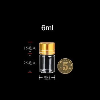 22*35*14mm 50pcs 6ml Glass Bottles Plastic Screw Golden Cap Empty Transparent Clear Liquid Gift Container Wishing Bottles Jars
22*35*14mm 50pcs 6ml Glass Bottles Plastic Screw Golden Cap Empty Transparent Clear Liquid Gift Container Wishing Bottles Jars