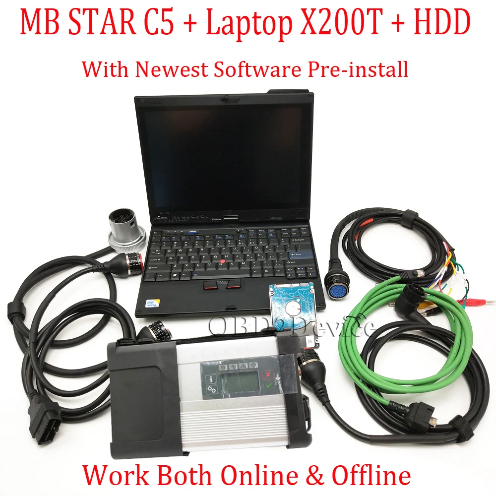 Diagnostic-tool MB Star C5 SD Connect Laptop X200t with HDD Vediamo/DTS Software for Mb SD C5 Support MB Cars&Trucks Diagnosis 
Diagnostic-tool MB Star C5 SD Connect Laptop X200t with HDD Vediamo/DTS Software for Mb SD C5 Support MB Cars&Trucks Diagnosis