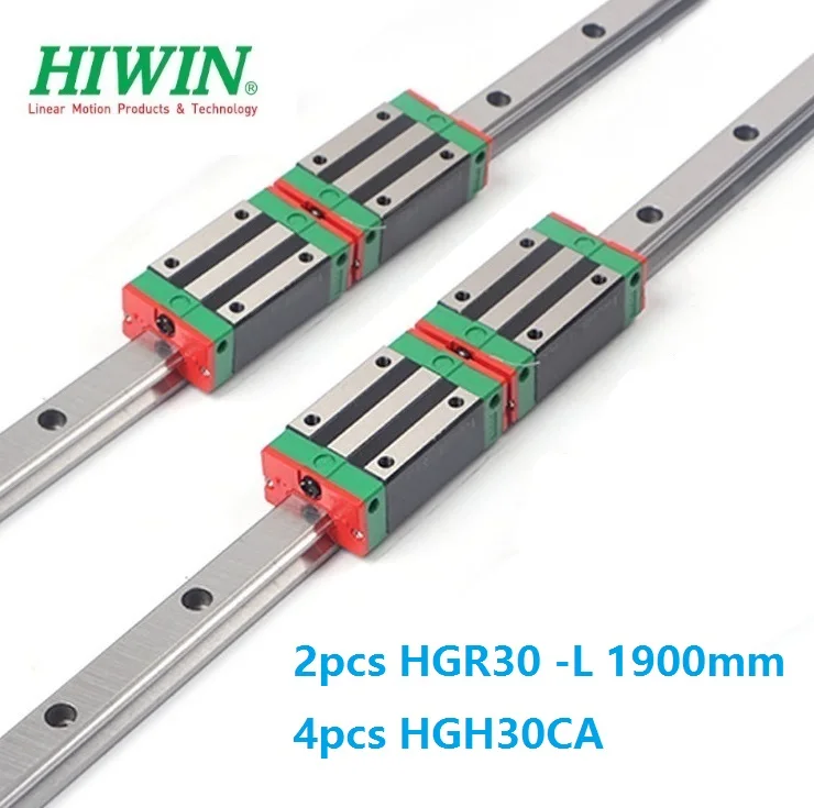 

2pcs 100% Original New Hiwin HGR30 -L 1900mm linear guide/rail + 4pcs HGH30CA linear narrow blocks for CNC router