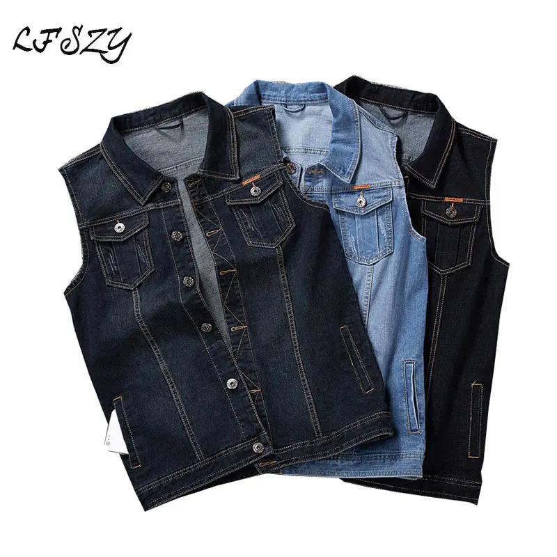 Summer Large Size Men's Cowboy Vest Large Loose M-5XL 6XL 7XL 8XL Denim Casual Vest Color Black, Light Blue, Blue Gray
Summer Large Size Men's Cowboy Vest Large Loose M-5XL 6XL 7XL 8XL Denim Casual Vest Color Black, Light Blue, Blue Gray