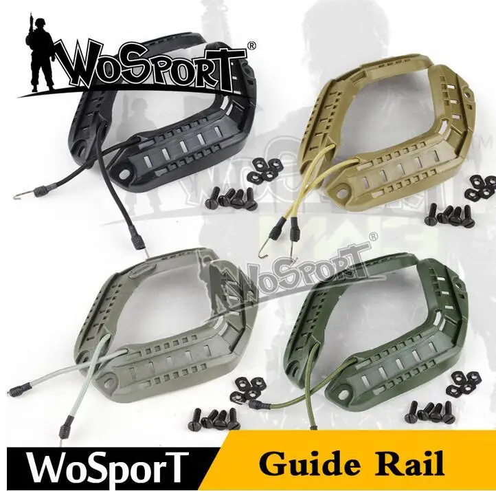 WosporT HL-ACC-03 Helmet Guide Rail Installation Kit Four Color BK /DE/ GY / OD | Спорт и развлечения