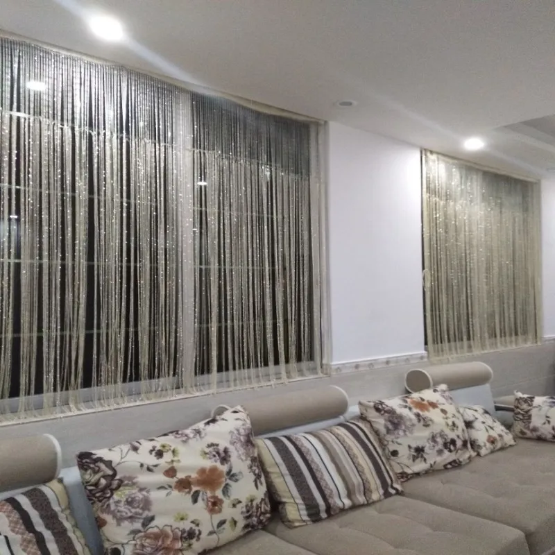 String Curtain Shiny Tassel Glitter Line Curtains Window Door Divider Drape Living Room Decor Valance
String Curtain Shiny Tassel Glitter Line Curtains Window Door Divider Drape Living Room Decor Valance