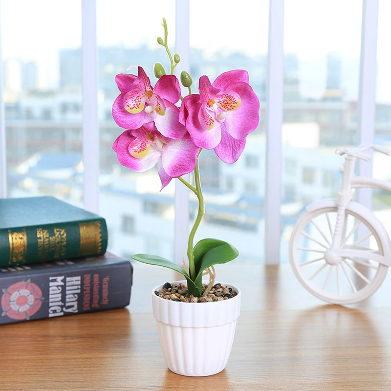 1 Set phalaenopsis potted artificial orchid flower with foam leaf and plastic vase simulation flower decoration for home table
1 Set phalaenopsis potted artificial orchid flower with foam leaf and plastic vase simulation flower decoration for home table