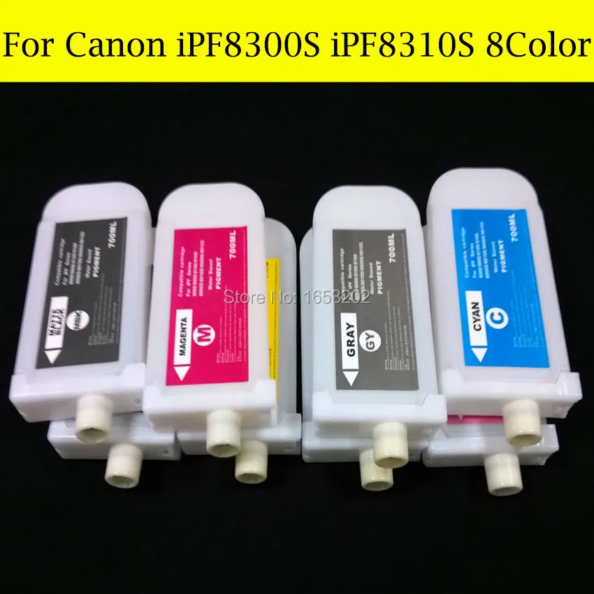 8 расцветок/комплект PFI-704 чернильный картридж для принтера Canon PFI704 для Canon iPF8300/8310 PF83 принтер
8 расцветок/комплект PFI-704 чернильный картридж для принтера Canon PFI704 для Canon iPF8300/8310 PF83 принтер