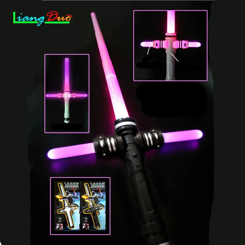 

1PCS Boy Gril Gift Lightsaber Star Wars Laser Sword Luminous Music Telescopic Children's Outdoor Toys Cosplay Flashing Sword
