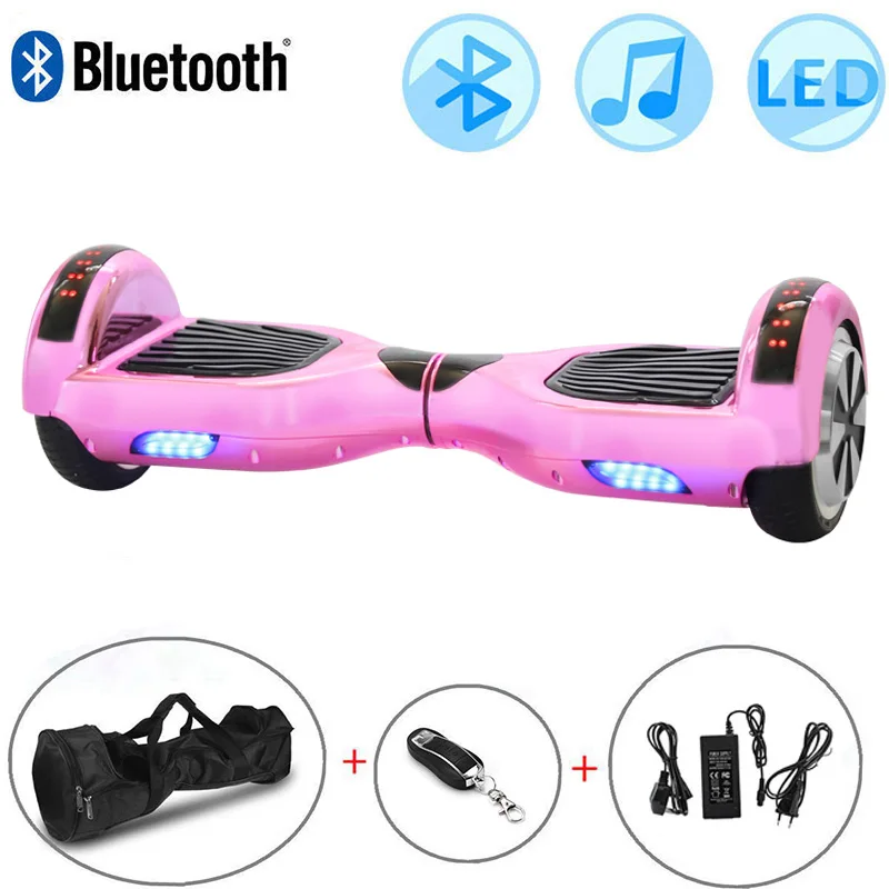 Electric Scooter 6.5 Inch Hoverboard Pink Self-Balancing Scooter LED Two Wheels Balance Board Bluetooth+Remote Key+Bag Kids Gift
Electric Scooter 6.5 Inch Hoverboard Pink Self-Balancing Scooter LED Two Wheels Balance Board Bluetooth+Remote Key+Bag Kids Gift