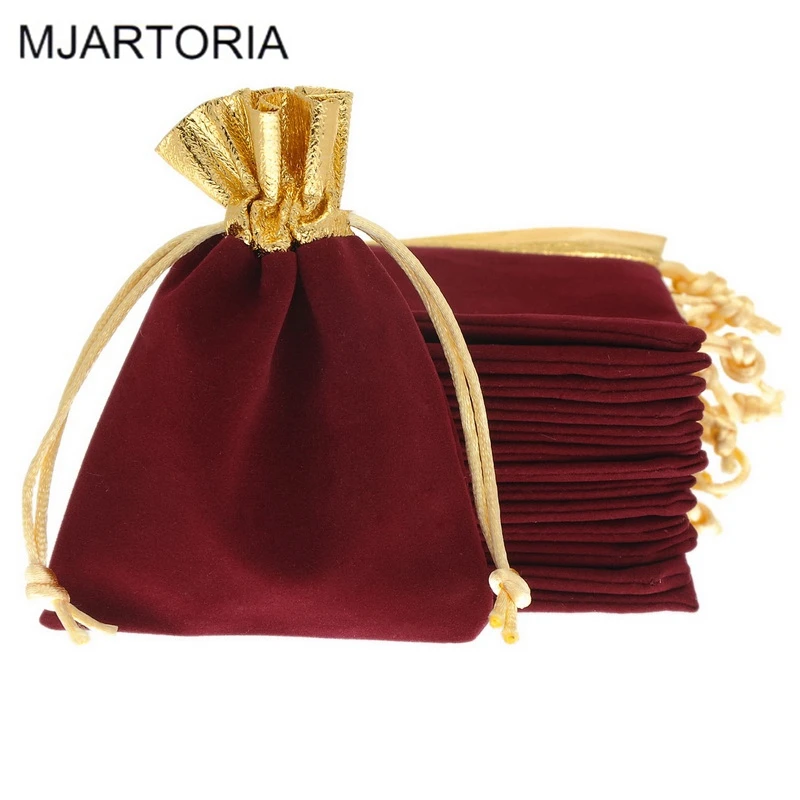 MJARTORIA 50PCs Velvet Gift Bags Purplish Red Velvet Drawstring Pouch For Jewelry Packaging Display Storage High Quality 10x12cm
MJARTORIA 50PCs Velvet Gift Bags Purplish Red Velvet Drawstring Pouch For Jewelry Packaging Display Storage High Quality 10x12cm