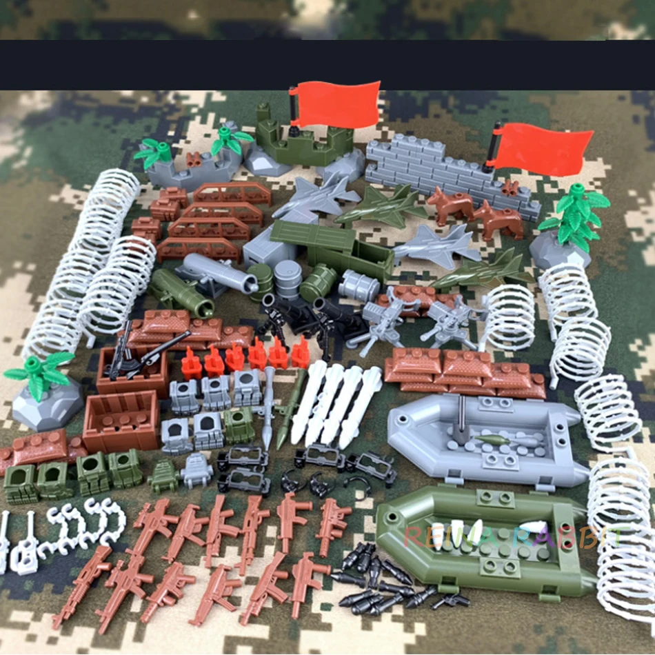 Military Accessories Pack Artillery Guns Weapon Box Planes Boat WW2 DIY MOC Parts for army Building Blocks Toys
Military Accessories Pack Artillery Guns Weapon Box Planes Boat WW2 DIY MOC Parts for army Building Blocks Toys