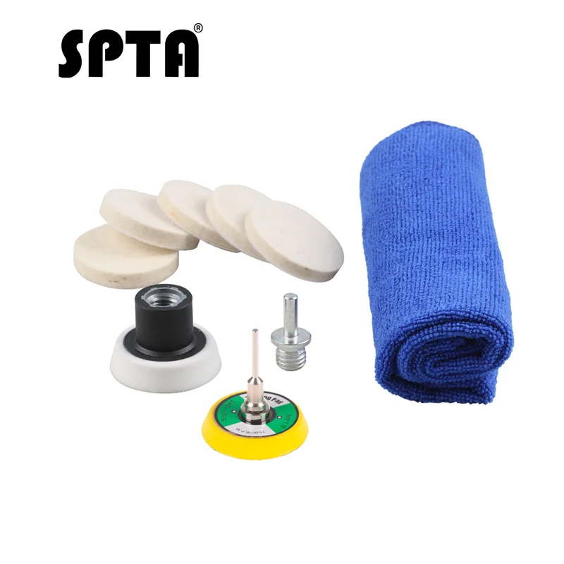 SPTA 2"(50mm) Felt Buff Polishing Pad,Microfibre Towel with 5/8"-11 Thread Drill Adapter and
SPTA 2"(50mm) Felt Buff Polishing Pad,Microfibre Towel with 5/8"-11 Thread Drill Adapter and