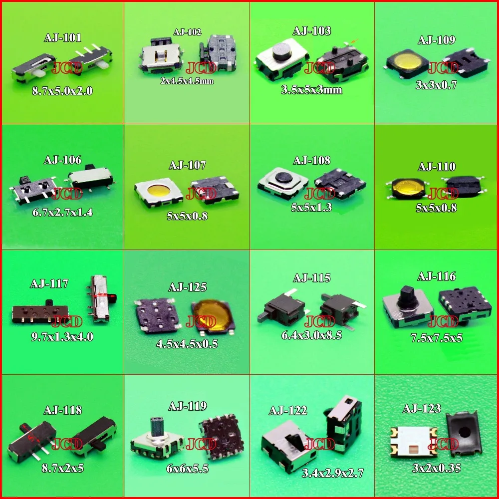 ChengHaoRan Tactile Button Micro Switch Button Turtle switch 16 models 160pcs
ChengHaoRan Tactile Button Micro Switch Button Turtle switch 16 models 160pcs