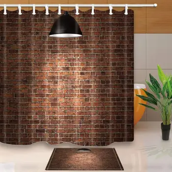 Red Brick Wall Mildew Resistant Polyester Fabric Shower Curtain Suit Non-Slip Floor Doormat Bath Rugs
Red Brick Wall Mildew Resistant Polyester Fabric Shower Curtain Suit Non-Slip Floor Doormat Bath Rugs