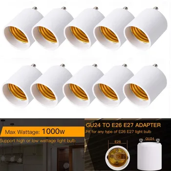 LumiParty 10pcs GU24 to E26/E27 Lamp Holder White Converter Light Bulb Base for Hotel Living room Supplies
LumiParty 10pcs GU24 to E26/E27 Lamp Holder White Converter Light Bulb Base for Hotel Living room Supplies