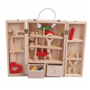 Handmade Diy Baby Play Puzzle Toy Set Wooden Simulation Maintenance Multi-function Toolbox Nut Dismantling Toy Gift For Children
Handmade Diy Baby Play Puzzle Toy Set Wooden Simulation Maintenance Multi-function Toolbox Nut Dismantling Toy Gift For Children