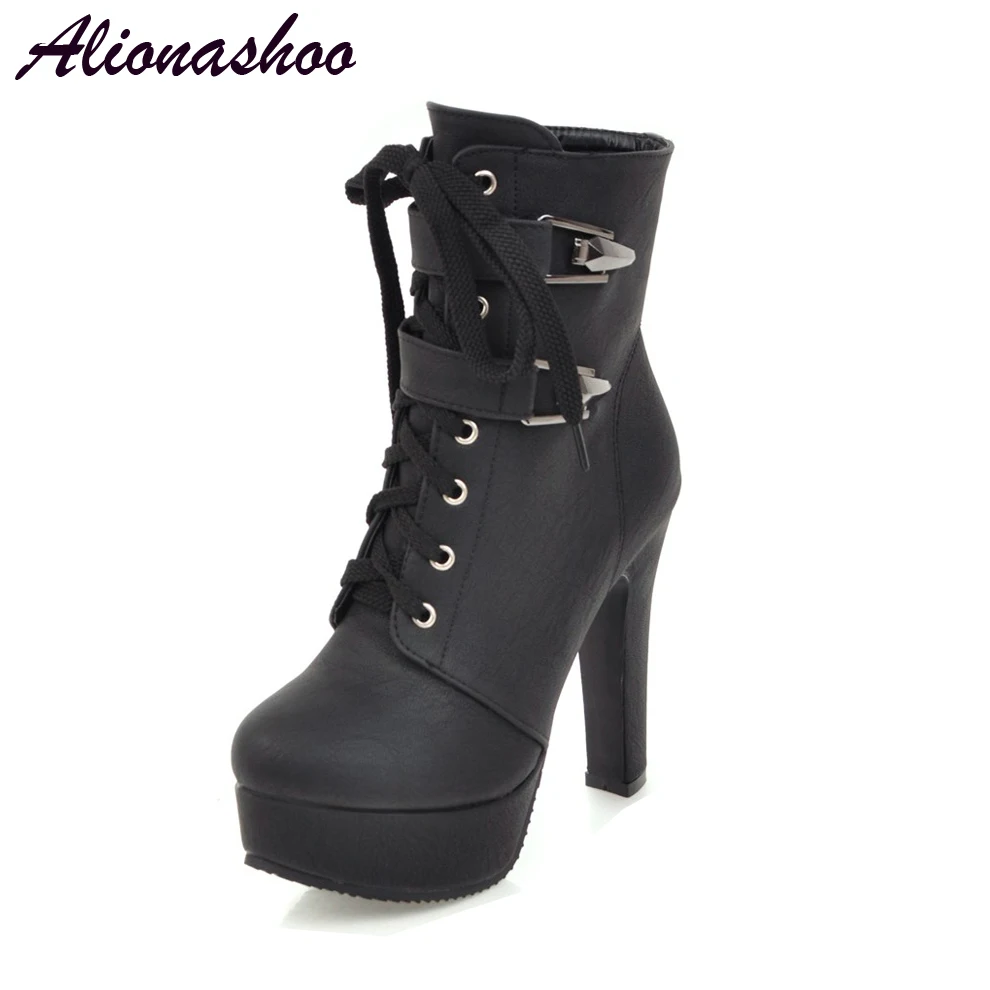 Alionashoo Plus Size 49 50 Women Fashion High Heels Lace Up Ankle Boots Female Zip Double Buckle Sexy Party Dress Pumps Woman
Alionashoo Plus Size 49 50 Women Fashion High Heels Lace Up Ankle Boots Female Zip Double Buckle Sexy Party Dress Pumps Woman