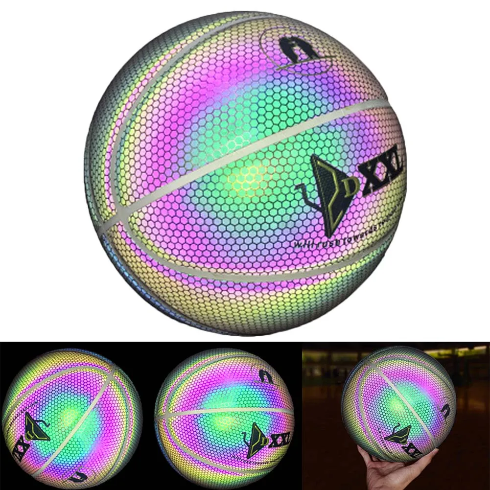 Newly Cool Luminous Basketball Night Game Street PU Glowing Rainbow Light Children Training Tool Street Basketball Show
Newly Cool Luminous Basketball Night Game Street PU Glowing Rainbow Light Children Training Tool Street Basketball Show