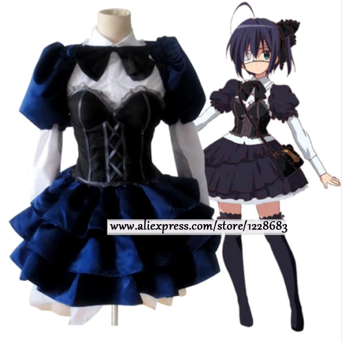 Anime Chuunibyou Cosplay Costume Chuunibyou Demo Koi ga Shitai! Takanashi Rikka Sweet Gothic Lolita Dress Uniform Maid Costume
Anime Chuunibyou Cosplay Costume Chuunibyou Demo Koi ga Shitai! Takanashi Rikka Sweet Gothic Lolita Dress Uniform Maid Costume