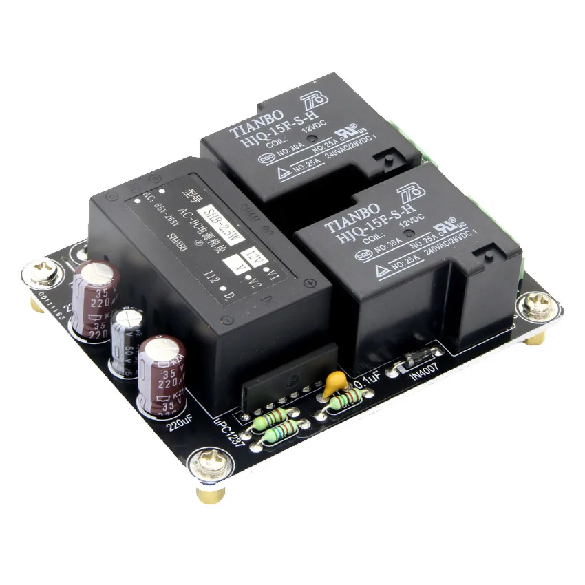 AC 110-220V midpoint potential delay relay protection current 30A high power amplifier speaker protection board
AC 110-220V midpoint potential delay relay protection current 30A high power amplifier speaker protection board