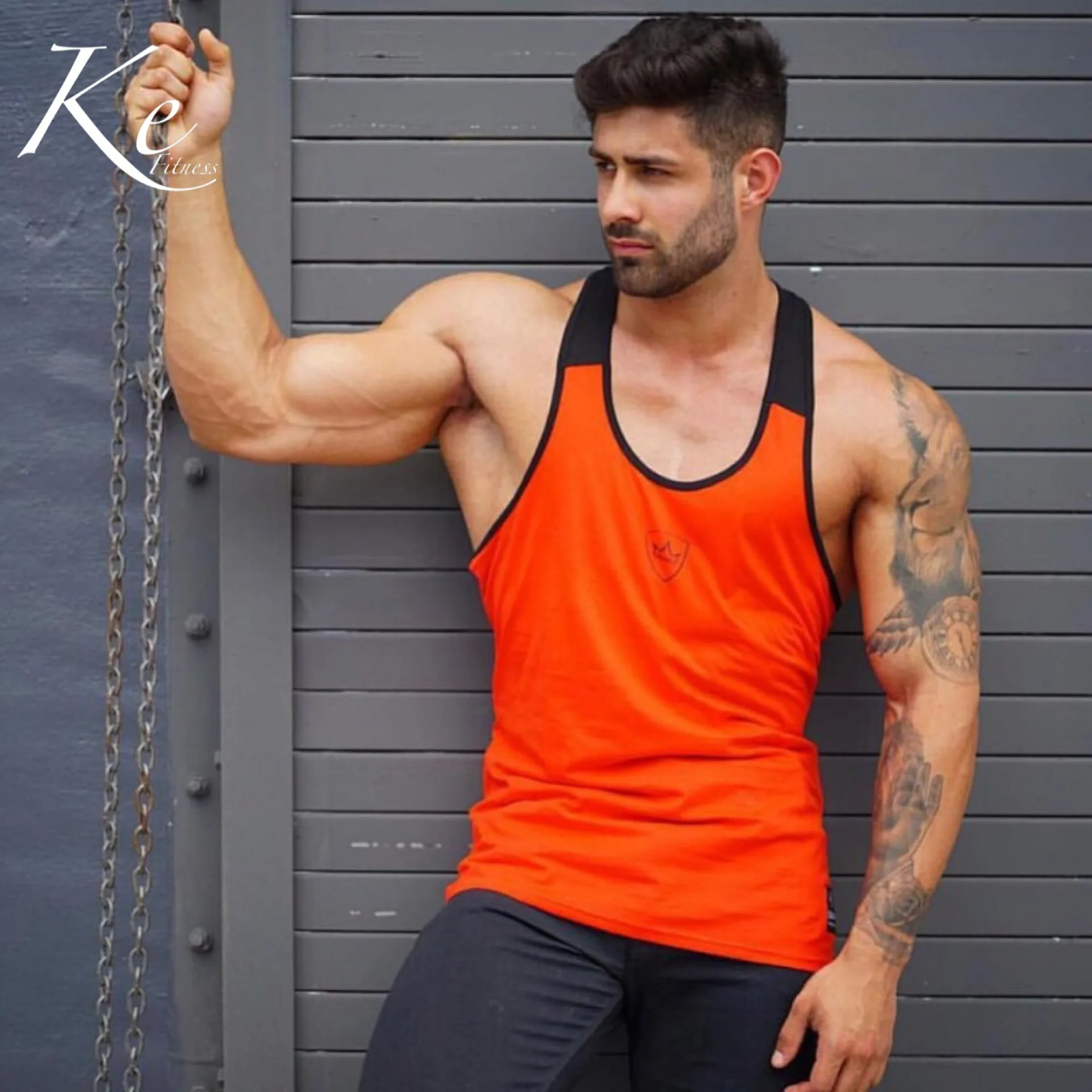 KE sport vest gym man shirt fitness running men colorvalue clothes t-shirt cotton black white green orange slim man
KE sport vest gym man shirt fitness running men colorvalue clothes t-shirt cotton black white green orange slim man
