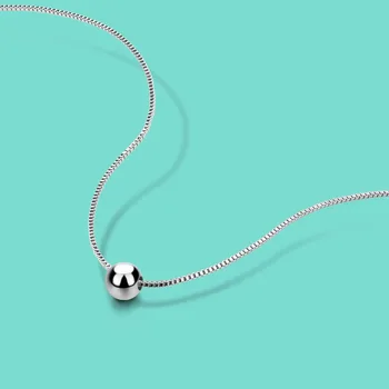 2019 new S925 sterling silver necklace round bead pendant box necklace girl charm jewelry solid silver short necklace bijoux
2019 new S925 sterling silver necklace round bead pendant box necklace girl charm jewelry solid silver short necklace bijoux