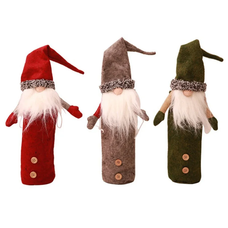 Cute Elf Santa Claus Green Gray Red Wine Bottle Cover Bottle Bag Party Dinner Table Decor Xmas Gift Christmas Ornaments supplies
Cute Elf Santa Claus Green Gray Red Wine Bottle Cover Bottle Bag Party Dinner Table Decor Xmas Gift Christmas Ornaments supplies