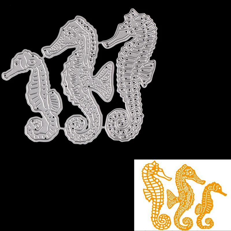 3pcs/set Seahorse Cutting Dies Scrapbooking Metal Design Embossing Folder Stencil DIY Photo Album Decorative Craft
3pcs/set Seahorse Cutting Dies Scrapbooking Metal Design Embossing Folder Stencil DIY Photo Album Decorative Craft