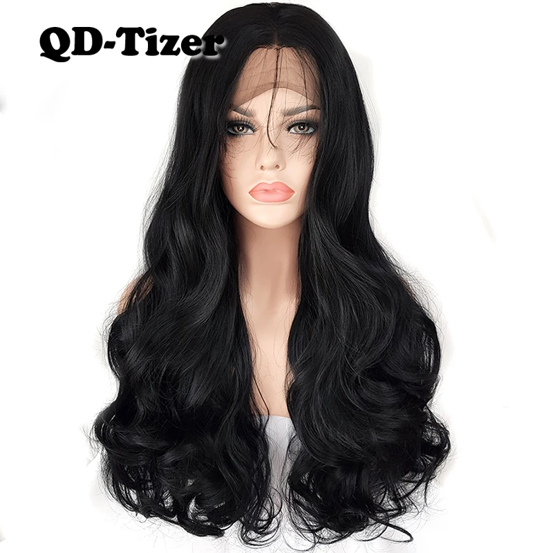 QD-Tizer Long Body Wave Synthetic Lace Front Wigs Black Color Natural Hairline with Baby Hair Lace Wigs for Women
QD-Tizer Long Body Wave Synthetic Lace Front Wigs Black Color Natural Hairline with Baby Hair Lace Wigs for Women