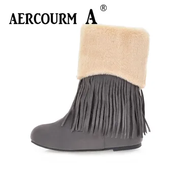 Aercourm A 2018 Winter Boots Round Toe Platform Flat Mid Claf Boots Women Keep Warm Casual Comfortable Ladies Boots Plush Fringe
Aercourm A 2018 Winter Boots Round Toe Platform Flat Mid Claf Boots Women Keep Warm Casual Comfortable Ladies Boots Plush Fringe
