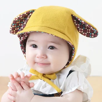 Rabbit Cute Baby Beanie Cap Cotton Print Baby Girls Hat With Ears Lace Up Ear Protect Hat For Girls Autumn Baby Beanie Hat 6-12M
Rabbit Cute Baby Beanie Cap Cotton Print Baby Girls Hat With Ears Lace Up Ear Protect Hat For Girls Autumn Baby Beanie Hat 6-12M