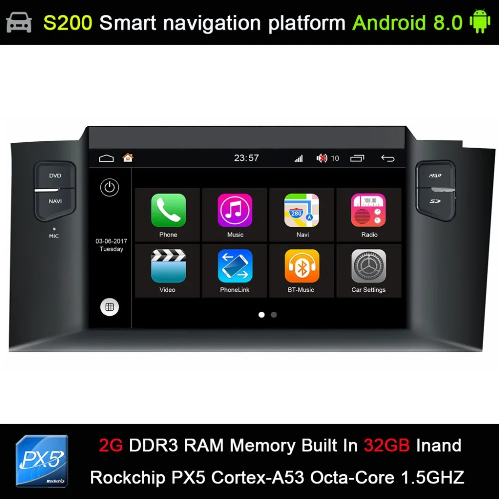 Android 8.0 system PX5 Octa 8-Core CPU 2G Ram 32GB Rom Car DVD Radio GPS Navigation for Citroen C4 C4L DS4 2011-2016
Android 8.0 system PX5 Octa 8-Core CPU 2G Ram 32GB Rom Car DVD Radio GPS Navigation for Citroen C4 C4L DS4 2011-2016