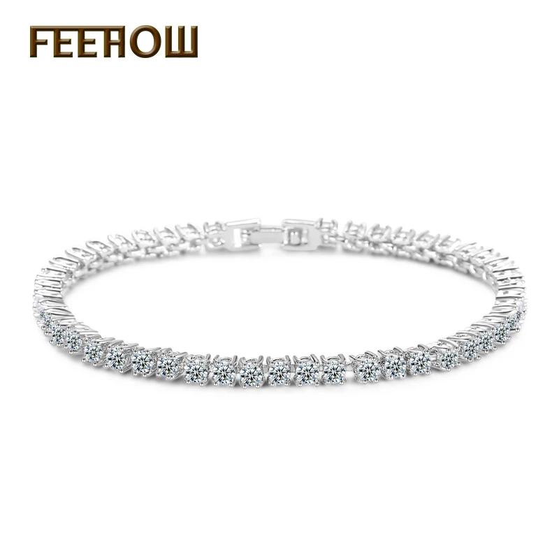FEEHOW Exquisite Cut 3mm Round Cubic Zirconia Tennis Crystal Bracelets & Bangles Fashion Women Jewelry FWBP032
FEEHOW Exquisite Cut 3mm Round Cubic Zirconia Tennis Crystal Bracelets & Bangles Fashion Women Jewelry FWBP032