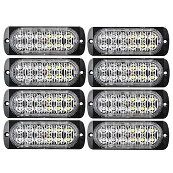 8 Pcs 12-Led Flash Recovery Strobe Car Emergency Signal Light Fog Light White And Yellow
8 Pcs 12-Led Flash Recovery Strobe Car Emergency Signal Light Fog Light White And Yellow