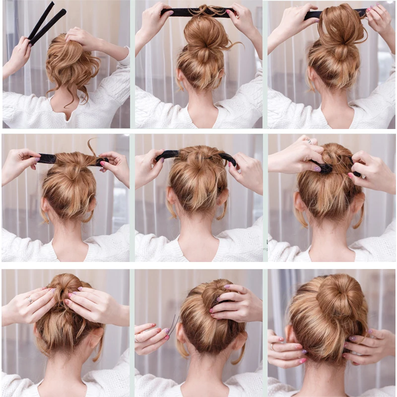 M Mism 9 65inch 24 5cm Adult French Magic Donut Hair Bun Maker