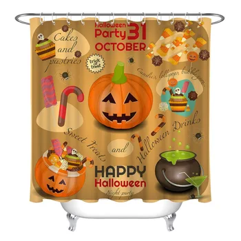 LB Funny Cartoon Sweet Treats And Jack-o-lantern Pumpkin Halloween Shower Curtains Waterproof Bathroom Fabric For Bathtub Decor
LB Funny Cartoon Sweet Treats And Jack-o-lantern Pumpkin Halloween Shower Curtains Waterproof Bathroom Fabric For Bathtub Decor