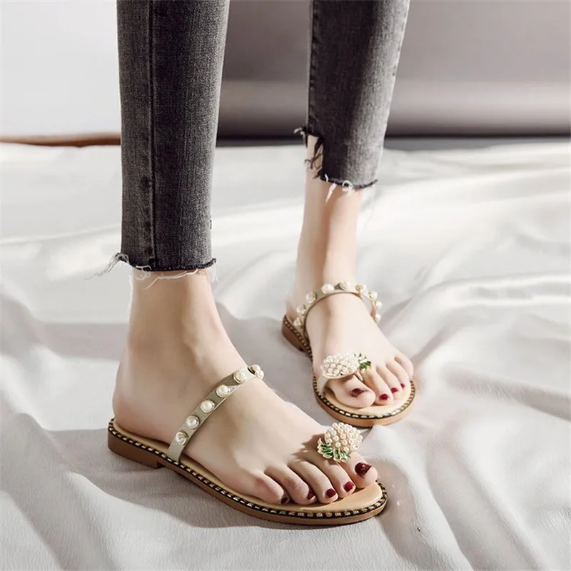 2019 Hot Summer Flat Heel Ladies Sandals toe ring Sandals With ananas Flat Shoes Outdoor Travel Slides 35-39
2019 Hot Summer Flat Heel Ladies Sandals toe ring Sandals With ananas Flat Shoes Outdoor Travel Slides 35-39