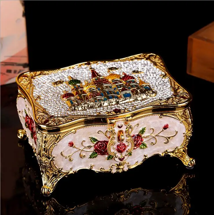 Russian style diamond jewelry box European Princess Korean palace jewelry storage box jewelry box wedding gift Z062
Russian style diamond jewelry box European Princess Korean palace jewelry storage box jewelry box wedding gift Z062