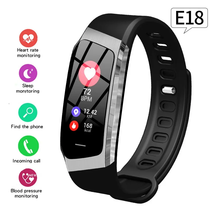 New Heart Rate Bracelet Colorful Screen Gps Motion Track Step Waterproof E18 Smart Bracelet
New Heart Rate Bracelet Colorful Screen Gps Motion Track Step Waterproof E18 Smart Bracelet