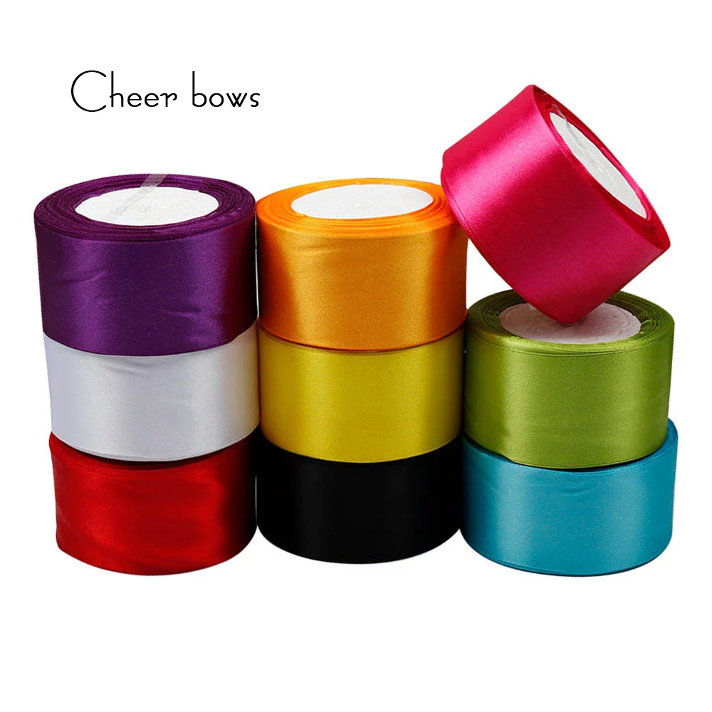 Cheer Bows Silk Satin Ribbon 50mm 25 Yards Solid Color Ribbons DIY Hairbows Handmade Crafts Decoration Materials Gift Wrapping
Cheer Bows Silk Satin Ribbon 50mm 25 Yards Solid Color Ribbons DIY Hairbows Handmade Crafts Decoration Materials Gift Wrapping